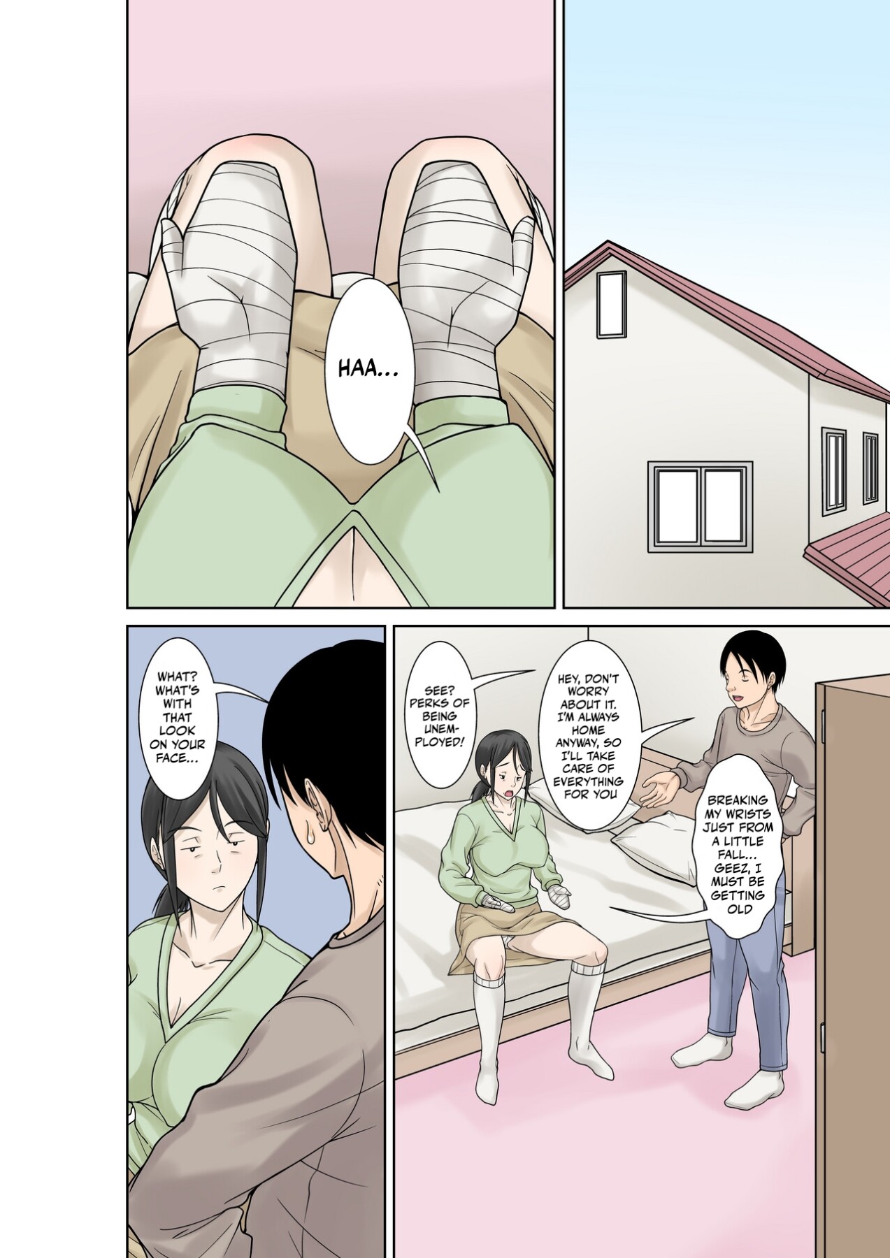 Hentai Manga Comic-Since my mom broke both her hands, it's my duty to take care of her. Episode 1-Read-6